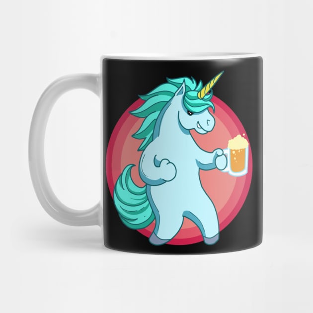 Cheers - Unicorn drinking beer - Beerfest by Modern Medieval Design